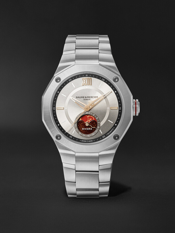 Baume & Mercier Riviera Baumatic Automatic Moon-Phase 43mm Stainless Steel Watch, Ref. M0A10744