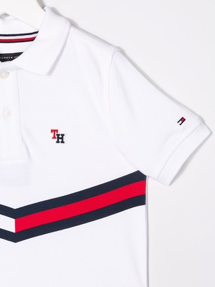 Tommy Hilfiger Junior Striped Panel Polo Shirt