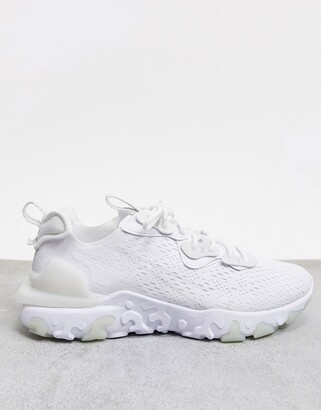 nike react vision trainers in triple white
