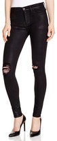 Thumbnail for your product : Hudson Nico Destructed Waxed Super Skinny Jeans in Black - 100% Bloomingdale's Exclusive