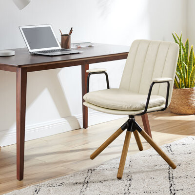 Laquela Faux Leather Task Chair Corrigan Studio Upholstery Color: Antique Brown