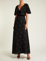Thumbnail for your product : Valentino Crystal-embellished Silk Crepe De Chine Gown - Black Multi