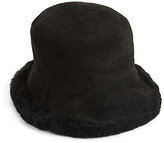 Thumbnail for your product : Saks Fifth Avenue Suede & Shearling Seamed Cloche Hat