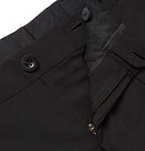 Thumbnail for your product : Mr P. - Black Cropped Stretch Wool-blend Trousers - Black