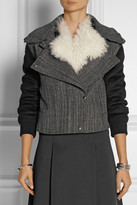 Thumbnail for your product : Belstaff Ayers convertible shearling-trimmed tweed biker jacket