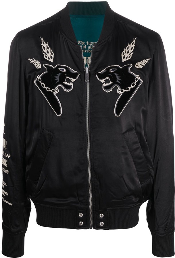 Diesel Panther-Applique Bomber Jacket - ShopStyle Outerwear