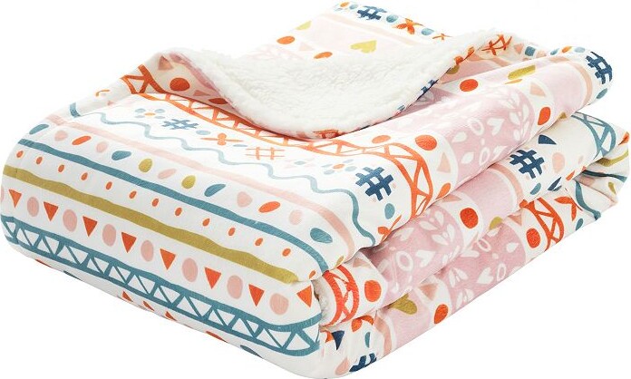 Lush Decor Boho Metallic Hearts Soft & Plush Blanket