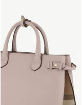 Thumbnail for your product : Burberry Banner medium checked trim leather tote