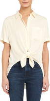 Thumbnail for your product : Theory Hekanina Tie-Front Button-Down Shirt