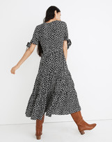 Thumbnail for your product : Madewell Tie-Sleeve Tiered Midi Dress in Woodcut Flowers