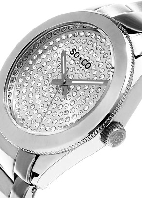 So&Co Women's Madison Crystal Accented Bracelet Watch