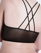 Thumbnail for your product : Coco de Mer Sylph silk-satin longline open bra