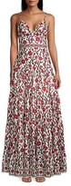 Thumbnail for your product : Agua by Agua Bendita Floral Linen Maxi Dress