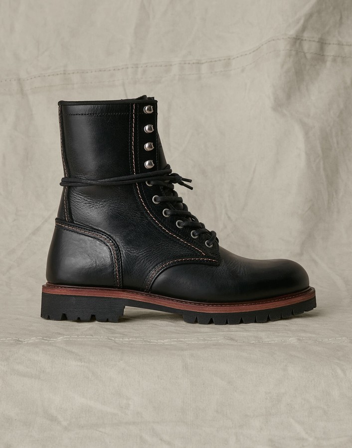 Belstaff Marshall Oiled Leather Boot ShopStyle