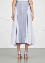 Thumbnail for your product : Adam Lippes Striped Cotton Poplin Skirt