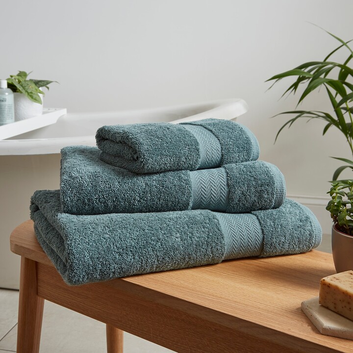 Dunelm Mineral Hotel Luxury Organic Cotton Towel Mineral - ShopStyle