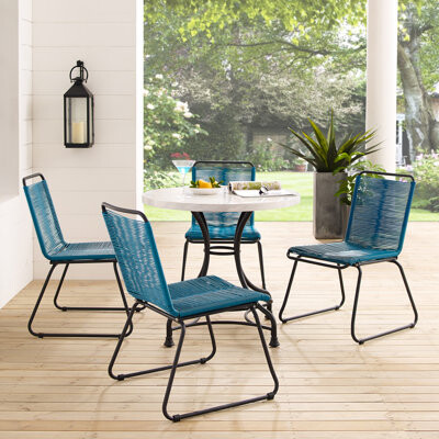 Hashtag Home Alamo Indoor/Outdoor Stackable Wicker Dining Side Chair