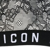 Thumbnail for your product : DSQUARED2 Logo-Hem Lace Top
