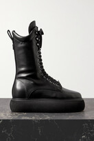 Thumbnail for your product : ATTICO Selene Leather Platform Ankle Boots