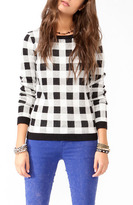Thumbnail for your product : Forever 21 Checkered Knit Sweater
