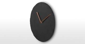 Miner Wall Clock, Slate and Copper