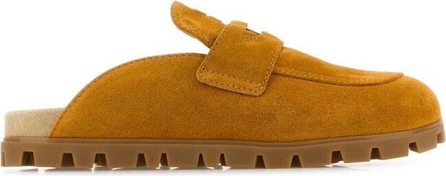 Miu Miu Logo-Lettering Slip-On Sandals - ShopStyle