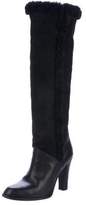 Thumbnail for your product : Christian Dior Suede Shearling-Trimmed Boots