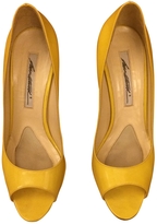 Thumbnail for your product : Brian Atwood Yellow Leather Heels