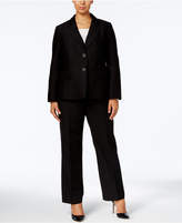 Thumbnail for your product : Le Suit Plus Size Two-Button Jacquard Pantsuit
