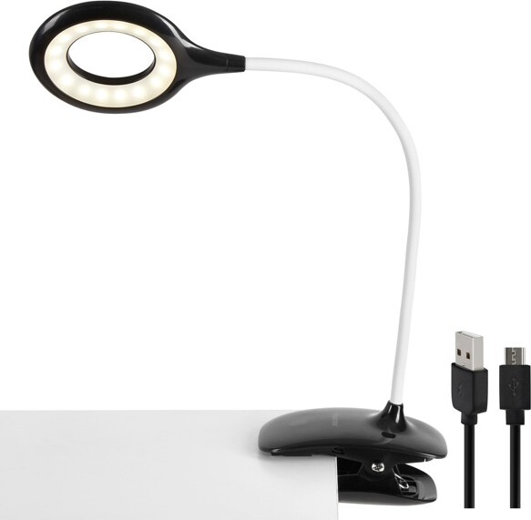 Insten LED Desk Lamp, Bright Table Lamp, ClipOn, Rechargeable, Flex