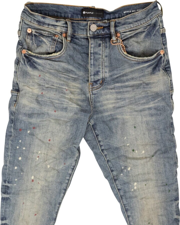 Purple Brand Vintage Spotted Skinny Jeans - Indigo
