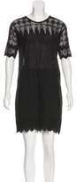 Thumbnail for your product : Ulla Johnson Crochet-Trimmed Short Sleeve Dress
