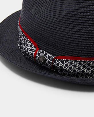 Ted Baker PLAYON Straw trilby hat