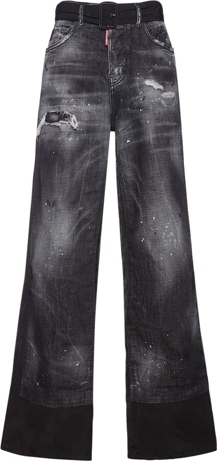 DSQUARED2 Hybrid Traveler denim hybrid wide jeans - ShopStyle