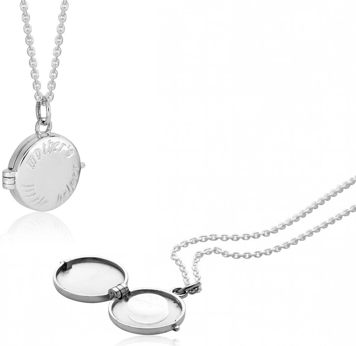 Cartography Mother's Little Helper - Pill Holder Locket Statement Necklace In Sterling Silver