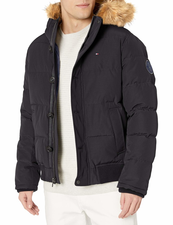 Length Quilted Snorkel Jacket 