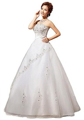 Eyekepper New Strapless Lace Beading Wedding Dress Bride Wedding Gown Custom Size