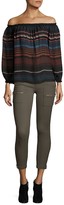 Thumbnail for your product : Joie Park Zippered Skinny Jeans