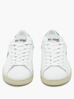 RE/DONE 70s Tennis Leather Trainers - Green White