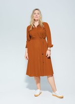 burnt orange dress plus size
