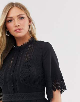 French Connection lace short sleeve dress