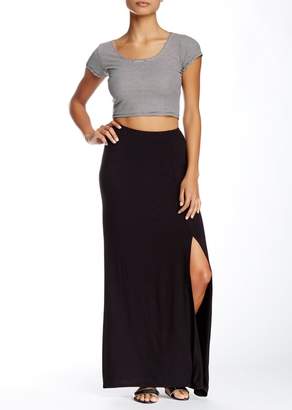 Loveappella Side Slit Maxi Skirt