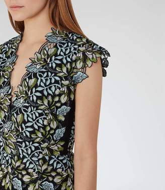 Reiss Idie Lace And Embroidery Dress
