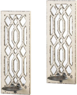 Deco Mirror Wall Sconce Set