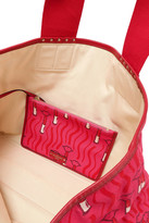 Thumbnail for your product : Valentino Garavani Leather-trimmed Studded Printed Canvas Tote