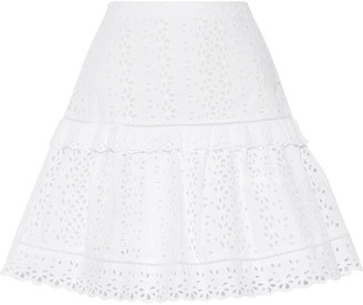 white broderie anglaise maxi skirt