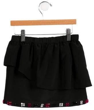 Milly Girls' Embellished Peplum Skirt w/ Tags black Girls' Embellished Peplum Skirt w/ Tags