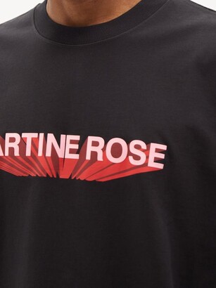 Martine Rose Logo Print Piqué Polo Shirt