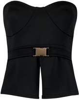 Thumbnail for your product : boohoo Peplum Buckle Detail Top