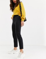 Thumbnail for your product : Only raw edge regular straight leg jean